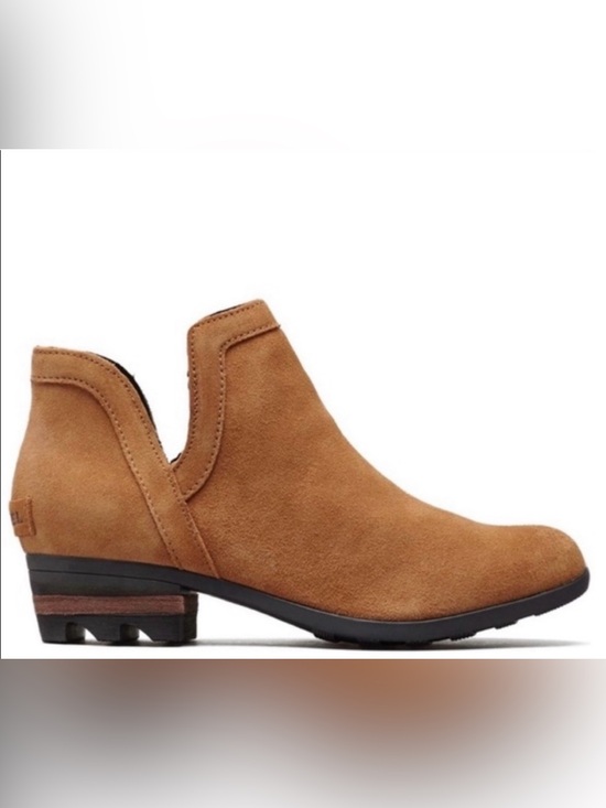 Sorel Shoes - Sorel Camel Suede Lolla Cut Out Bootie